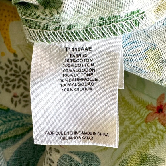 Molly Bracken Jungle Tropical Print Multicolor Cotton Mini Dress Size Medium - Picture 14 of 16